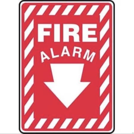 Accuform SAFETY SIGN FIRE ALARM DOWN ARROW MFXG501VS MFXG501VS